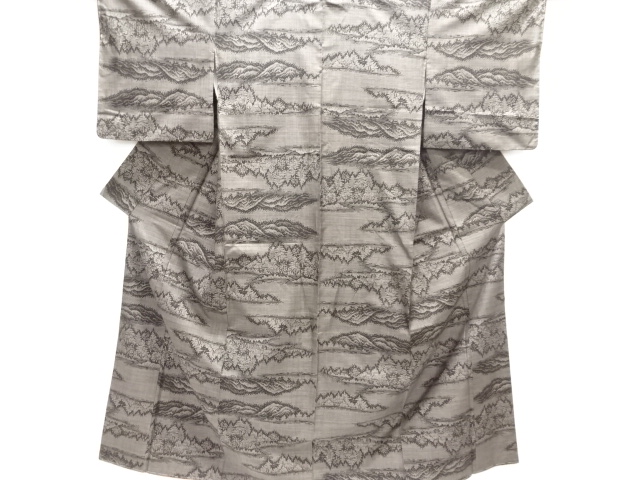 JAPANESE KIMONO / DORO OSHIMA TSUMUGI (7 maruki) / WOVEN MOUNTAIN